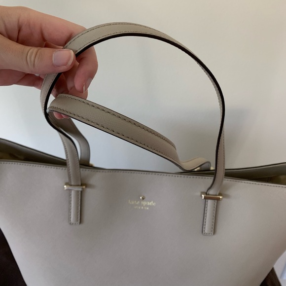 Kate Spade tan/gray tote - Picture 2 of 6